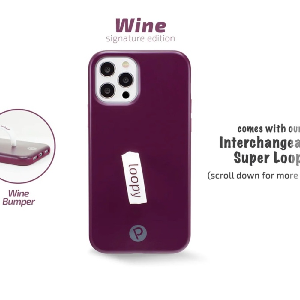 iPhone 12 loopy case - Wine